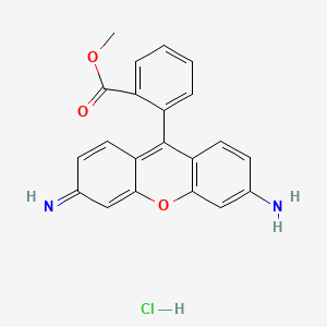 Chemical structure of Rhodamine 123 (chloride)