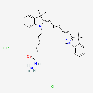 Chemical structure of Cy5 hydrazide (non-sulfonated)