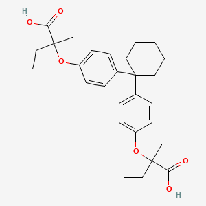 Chemical structure of Clinofibrate