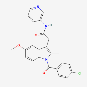 Chemical structure of N-(3-Pyridyl)indomethacin Amide
