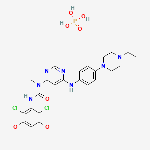 Chemical structure of NVP-BGJ398 phosphate