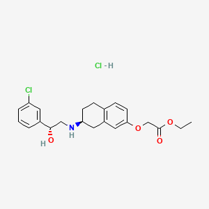 Chemical structure of SR 58611A hydrochloride