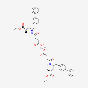 Chemical structure of AHU-377 hemicalcium salt