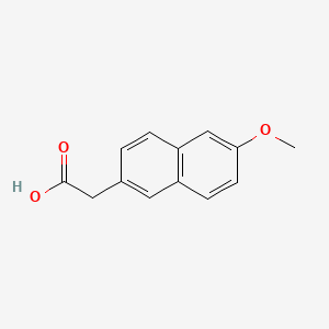 Chemical structure of 6-Methoxy-2-naphthylacetic acid