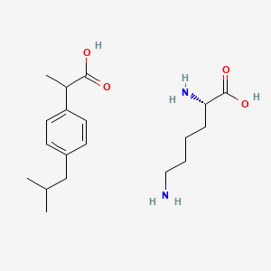 Chemical structure of Ibuprofen Lysine
