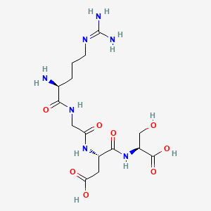 Chemical structure of RGDS peptide