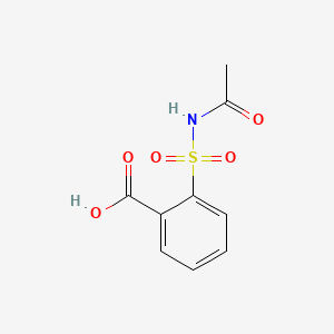Chemical structure of 2-(acetylsulfamoyl)benzoic Acid