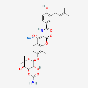 Chemical structure of Novobiocin Sodium