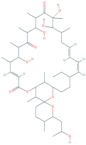 Chemical structure of Oligomycin Complex