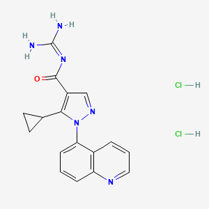 Chemical structure of Zoniporide dihydrochloride