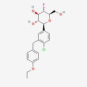 Chemical structure of fluoro-Dapagliflozin