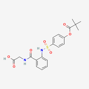 Chemical structure of Sivelestat