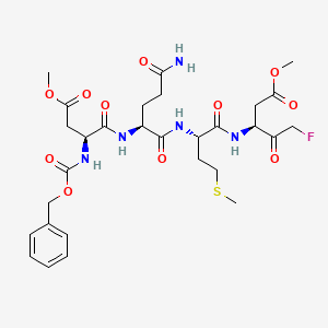 Chemical structure of Z-DQMD-FMK