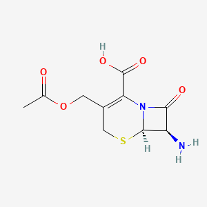 Chemical structure of 7-Aminocephalosporanic acid
