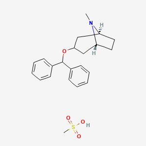 Chemical structure of Benztropine mesylate