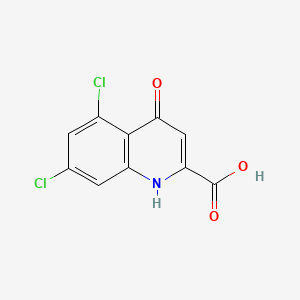 Chemical structure of 5,7-Dichlorokynurenic acid