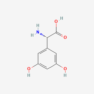 Chemical structure of (S)-3,5-DHPG