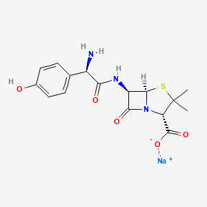 Chemical structure of Amoxicillin Sodium