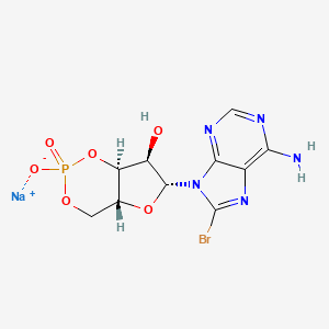 Chemical structure of 8-Bromo-cAMP, sodium salt