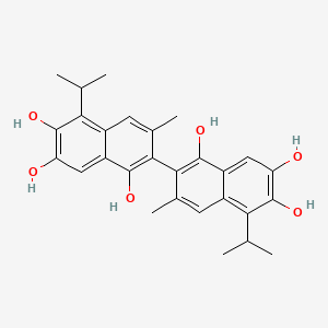 Chemical structure of (+)-Apogossypol