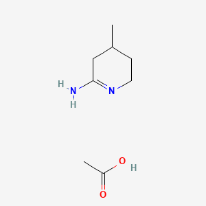 Chemical structure of 2-Imino-4-methylpiperidine (acetate)