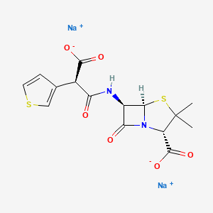 Chemical structure of Ticarcillin sodium