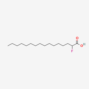 Chemical structure of 2-fluoro Palmitic Acid