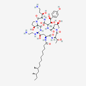 Chemical structure of Caspofungin