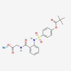 Chemical structure of Sivelestat sodium salt