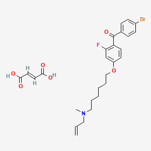 Chemical structure of Ro 48-8071 fumarate