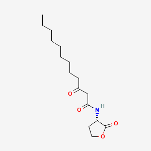 Chemical structure of N-3-oxo-dodecanoyl-L-Homoserine lactone