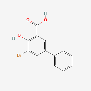 Chemical structure of 3-bromo-5-phenyl Salicylic Acid