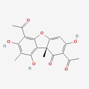 Chemical structure of (+)-Usniacin