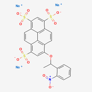 Chemical structure of NPE-caged-HPTS