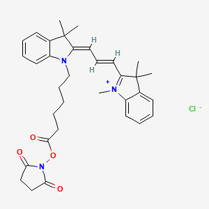 Chemical structure of Cy3 NHS ester