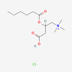 Chemical structure of DL-Hexanoylcarnitine chloride