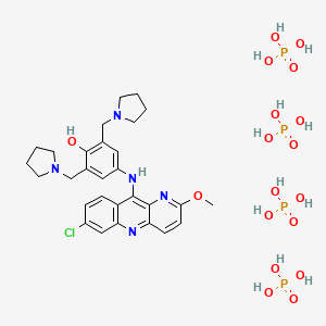 Chemical structure of Pyronaridine Tetraphosphate