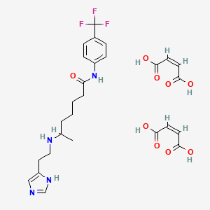 Chemical structure of HTMT dimaleate