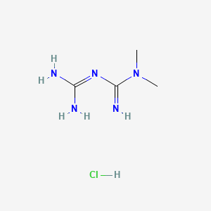 Chemical structure of Metformin HCl