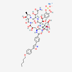 Chemical structure of Micafungin sodium