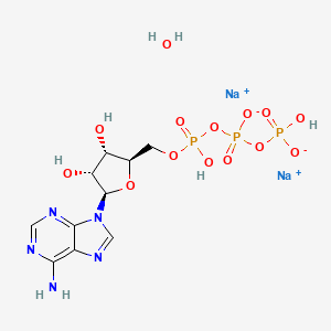 Chemical structure of Adenosine 5'-triphosphate disodium salt hydrate