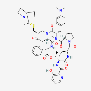 Chemical structure of Quinupristin (mesylate)