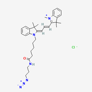 Chemical structure of Cy3 azide (non-sulfonated)
