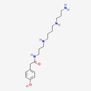 Chemical structure of N-(4-Hydroxyphenylacetyl)spermine