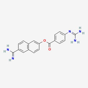 Chemical structure of Nafamostat