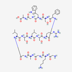 Chemical structure of [Ala107]-MBP (104-118)