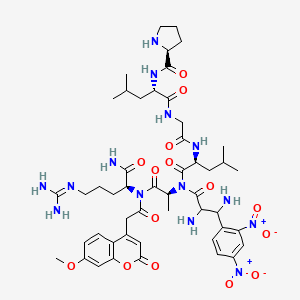 Chemical structure of MOCAc-PLGL(Dpa)AR