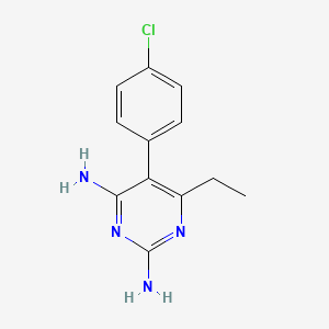 Chemical structure of Pyrimethamine
