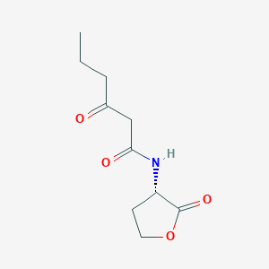Chemical structure of N-(β-ketocaproyl)-L-Homoserine lactone