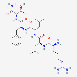 Chemical structure of RLLFT-NH2